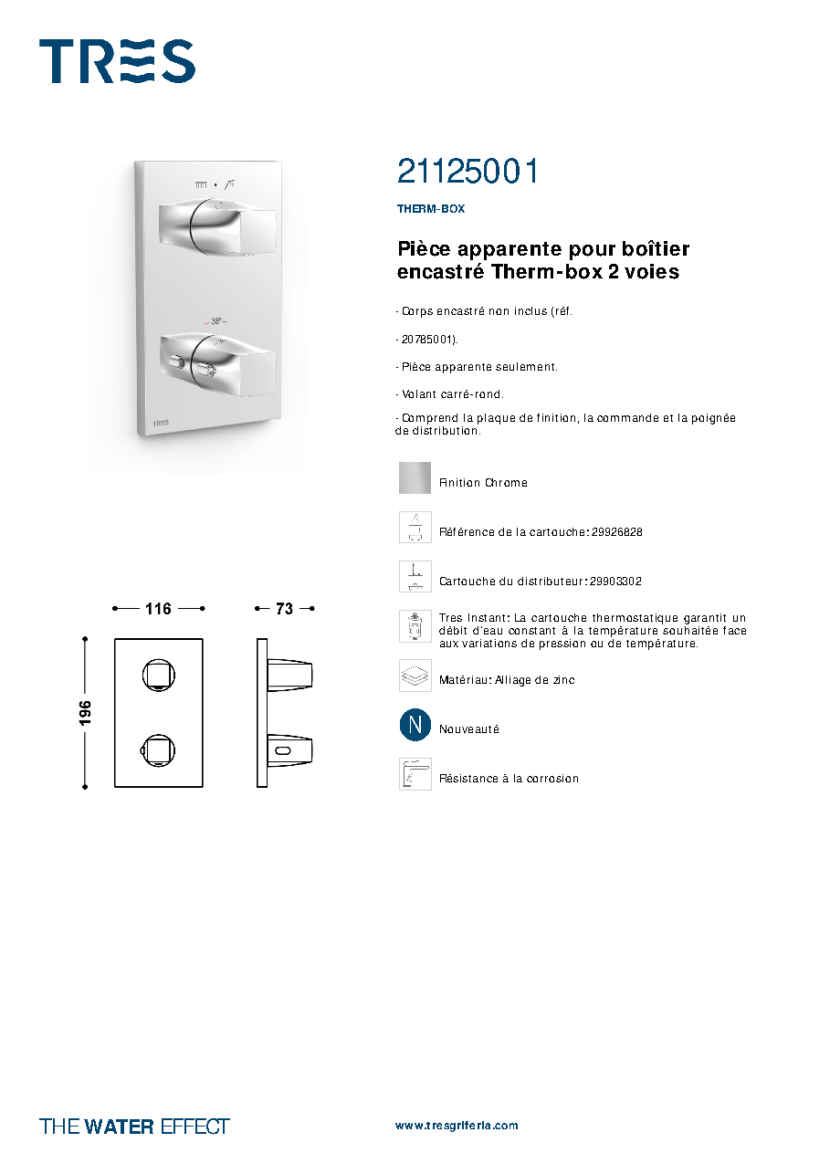 Fiche technique fournisseur