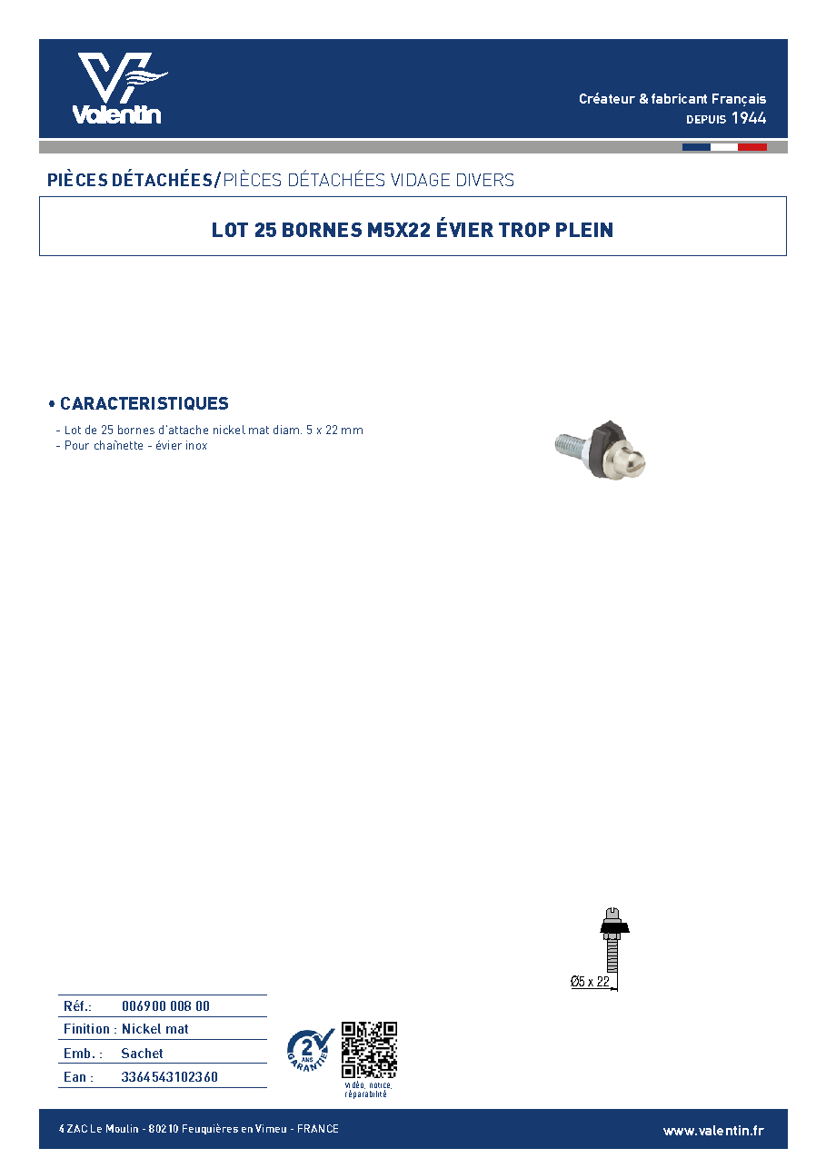 Fiche technique fournisseur