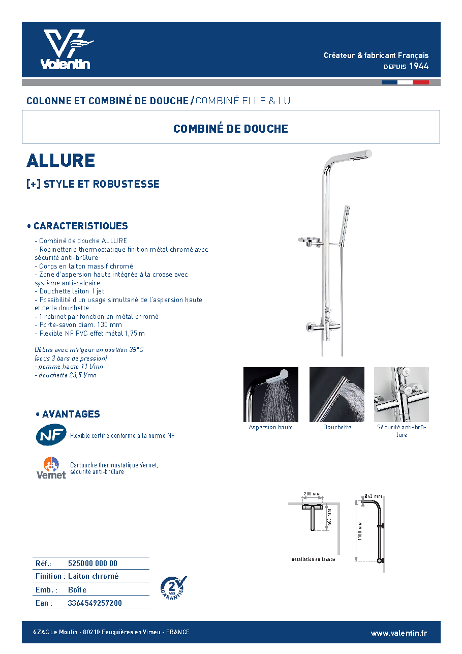 Fiche technique fournisseur
