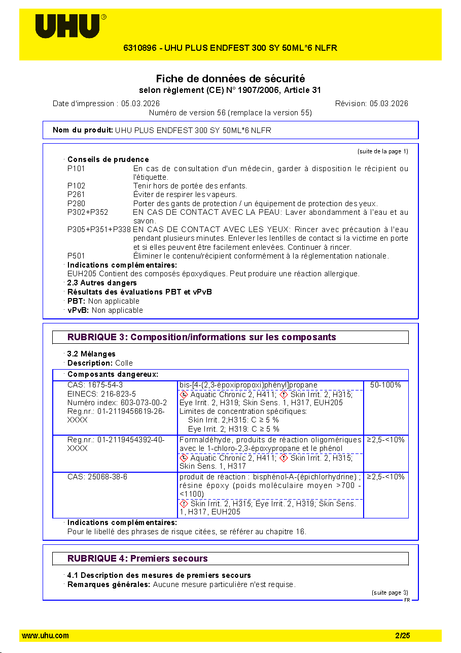 Fiche technique fournisseur