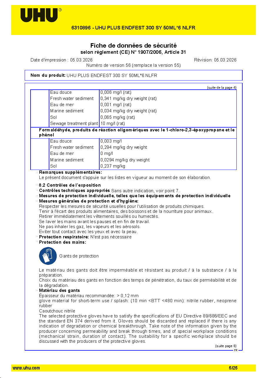 Fiche technique fournisseur