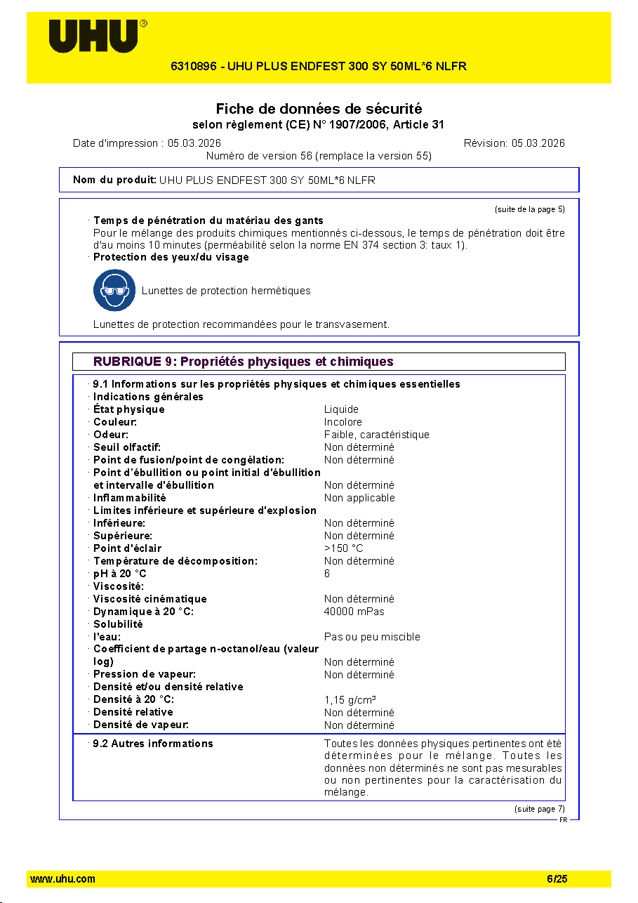 Fiche technique fournisseur