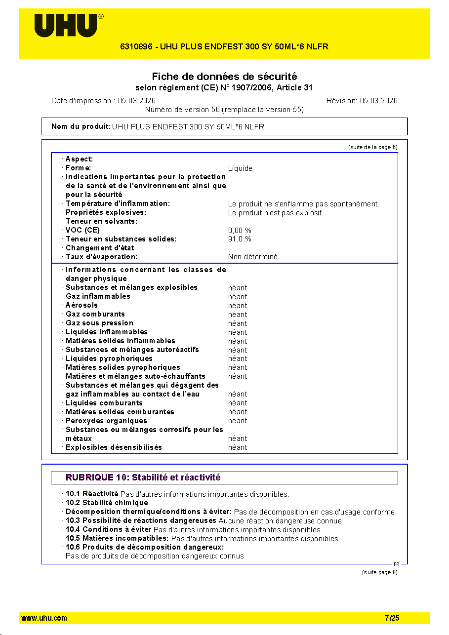 Fiche technique fournisseur