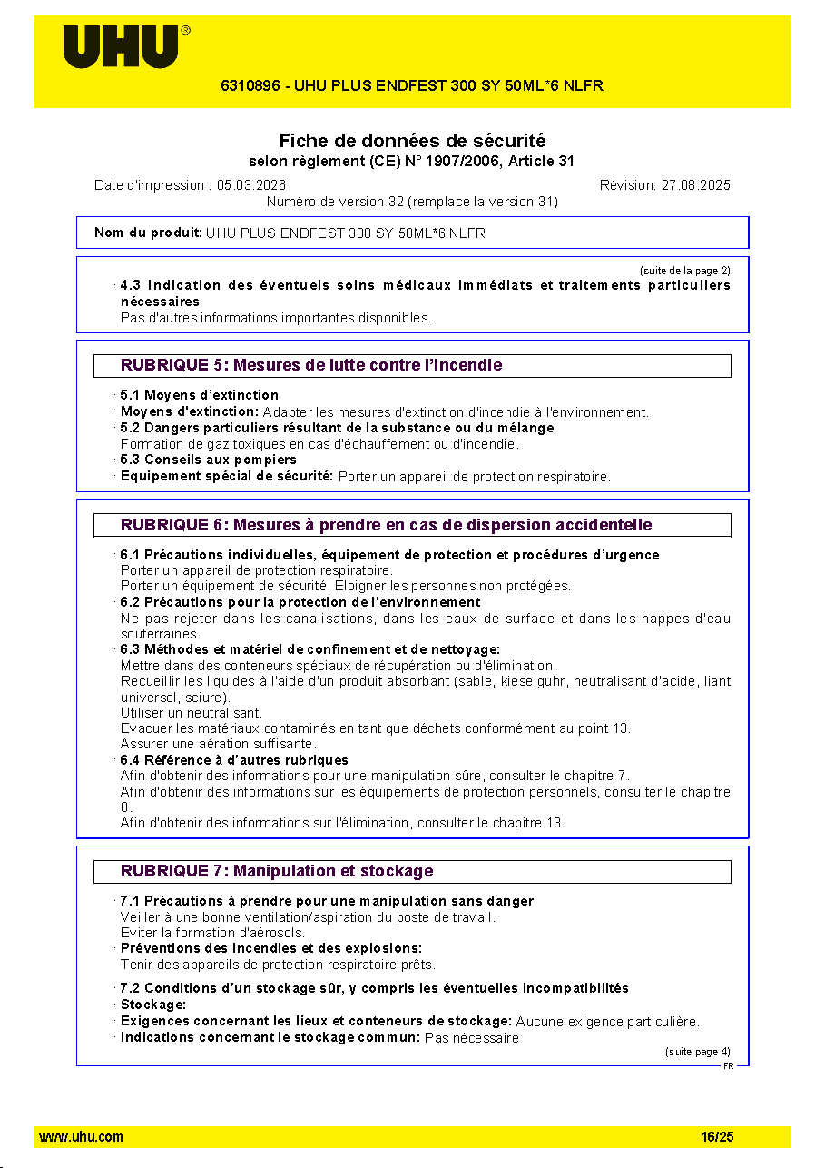Fiche technique fournisseur