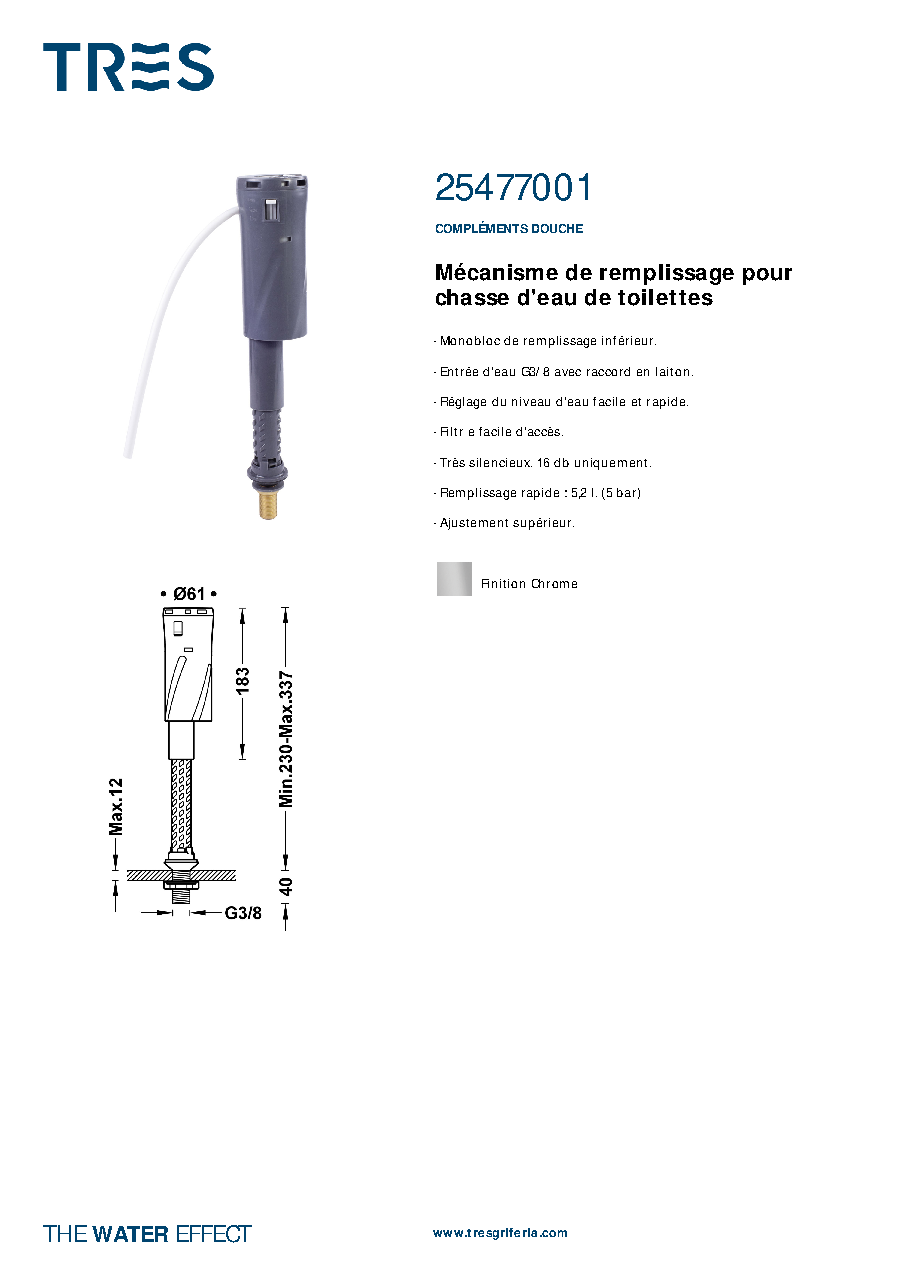 Fiche technique fournisseur