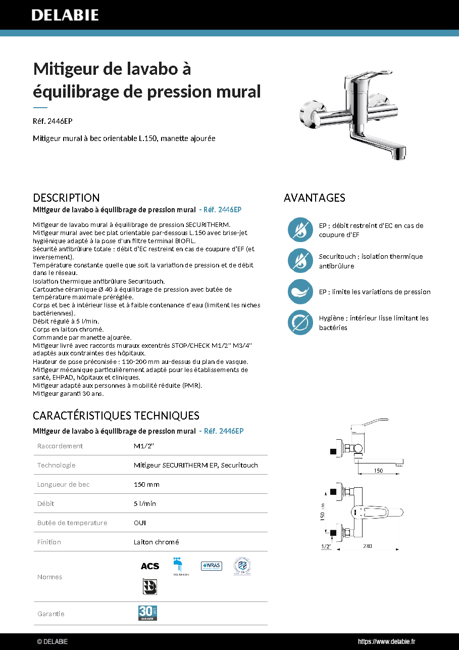 Fiche technique fournisseur