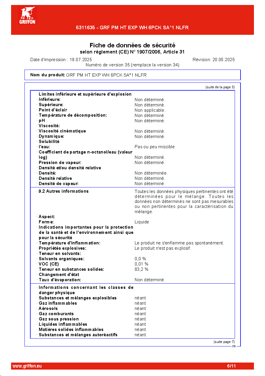 Fiche technique fournisseur