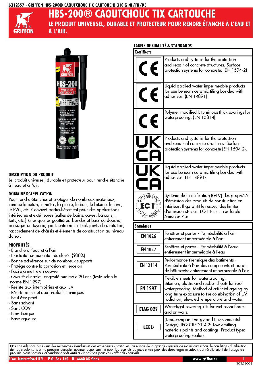 Fiche technique fournisseur