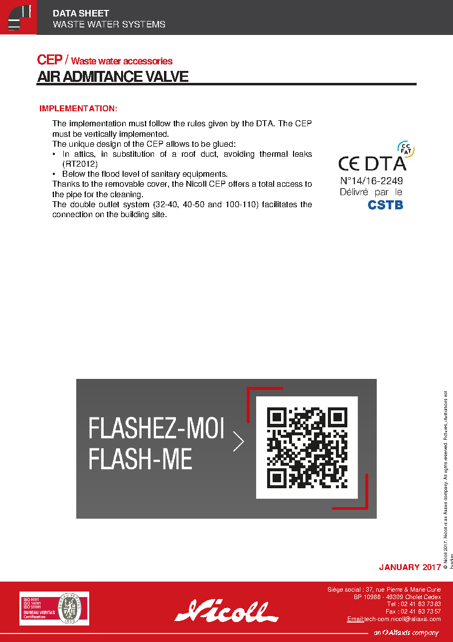 Fiche technique fournisseur
