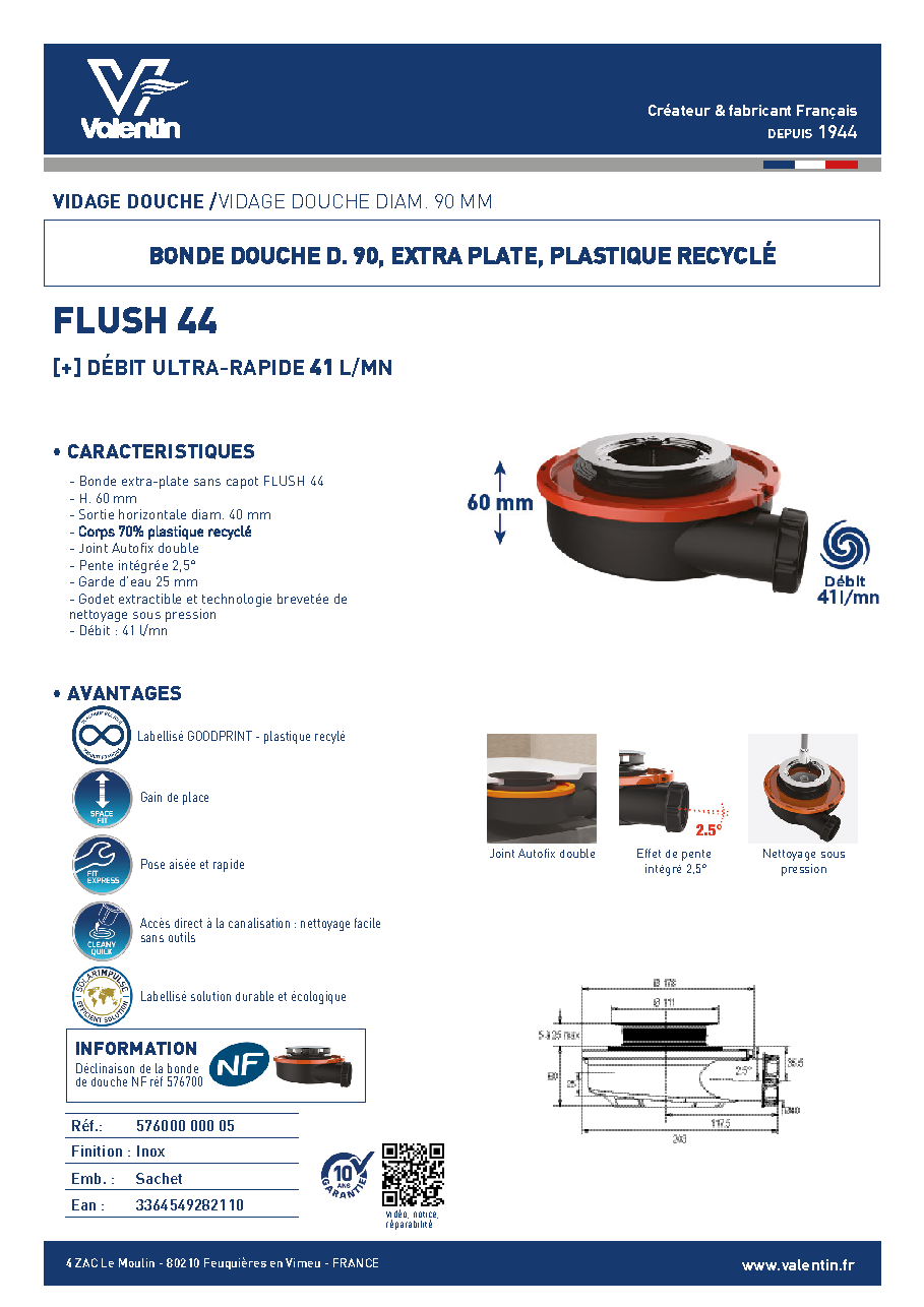 Fiche technique fournisseur