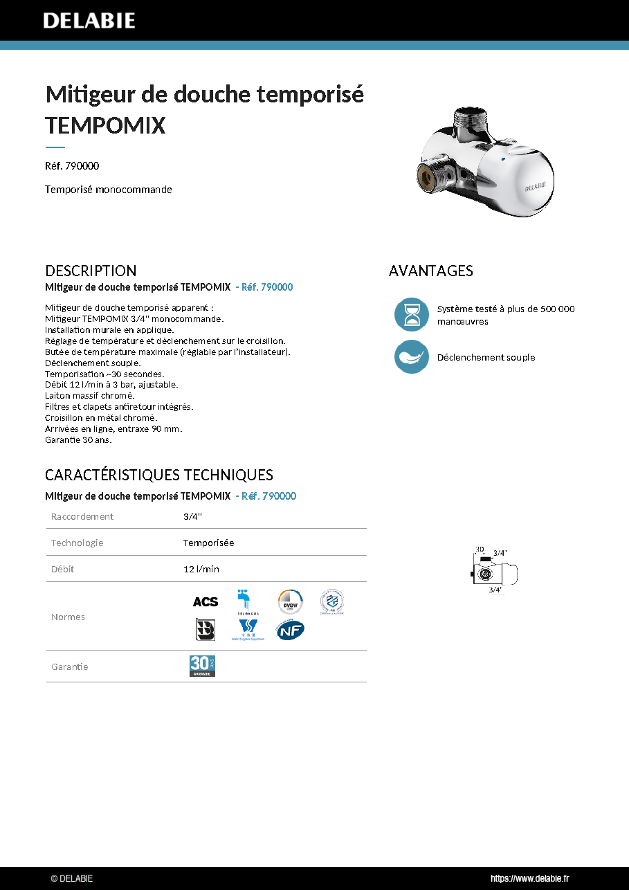 Fiche technique fournisseur
