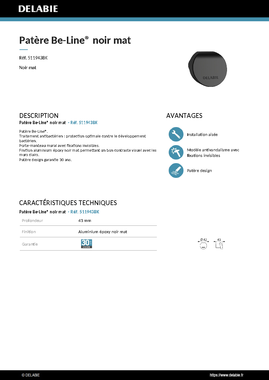 Fiche technique fournisseur