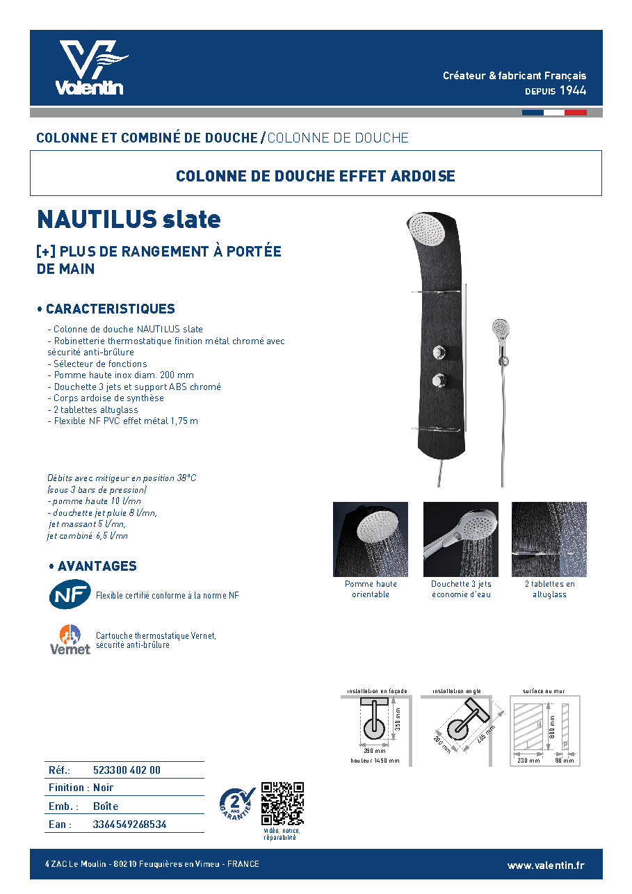 Fiche technique fournisseur