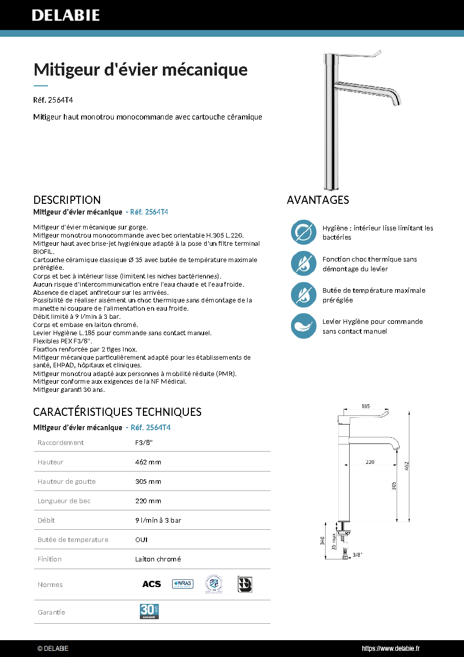 Fiche technique fournisseur