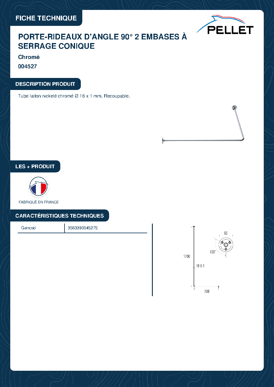 Fiche technique fournisseur