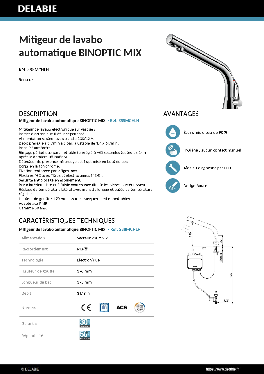 Fiche technique fournisseur