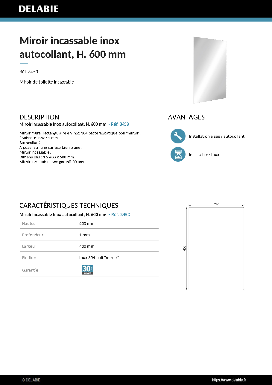 Fiche technique fournisseur