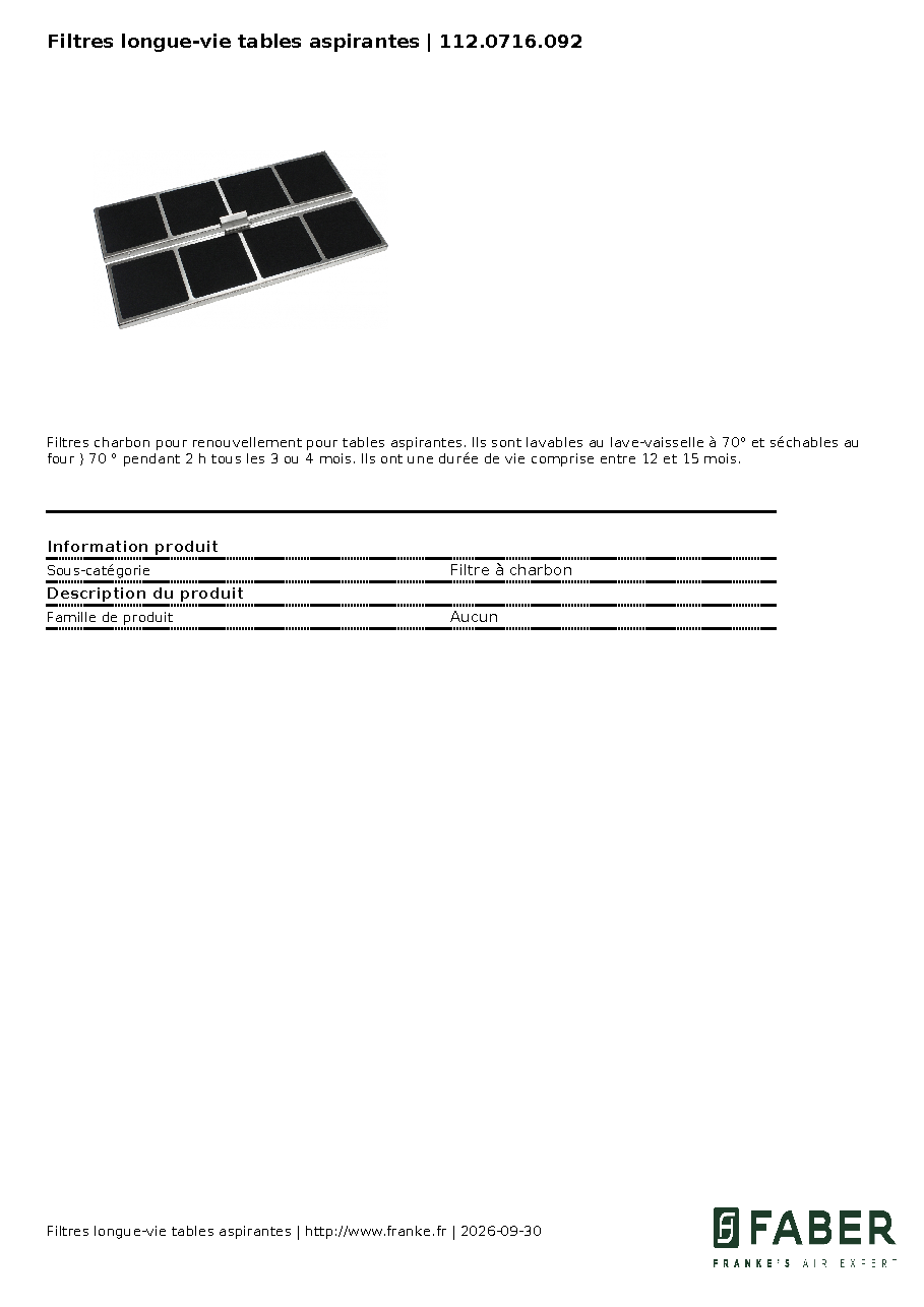 Fiche technique fournisseur