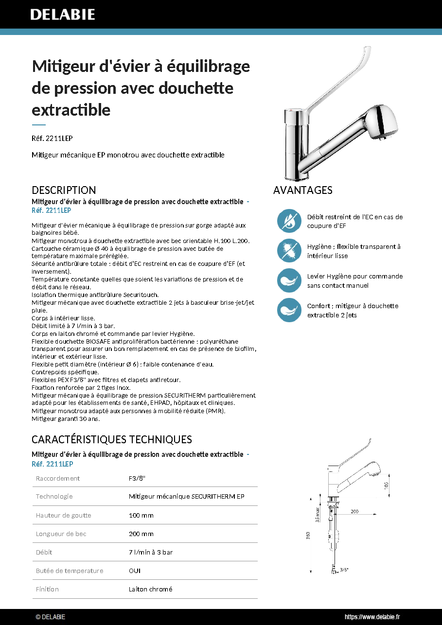 Fiche technique fournisseur