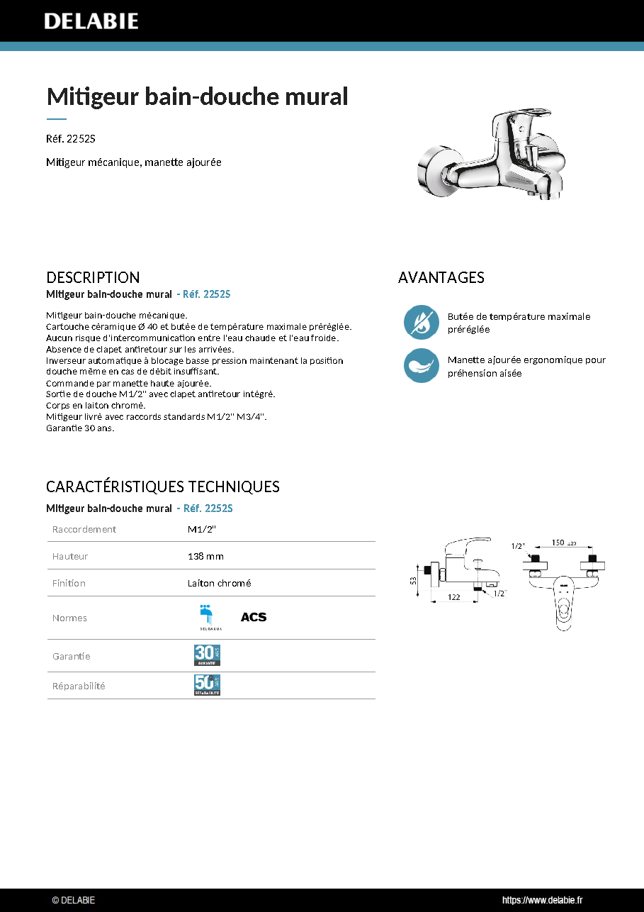 Fiche technique fournisseur
