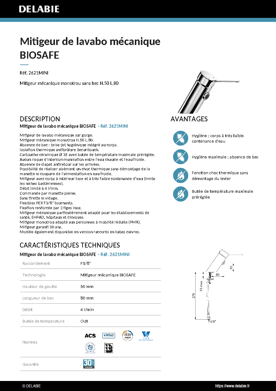 Fiche technique fournisseur