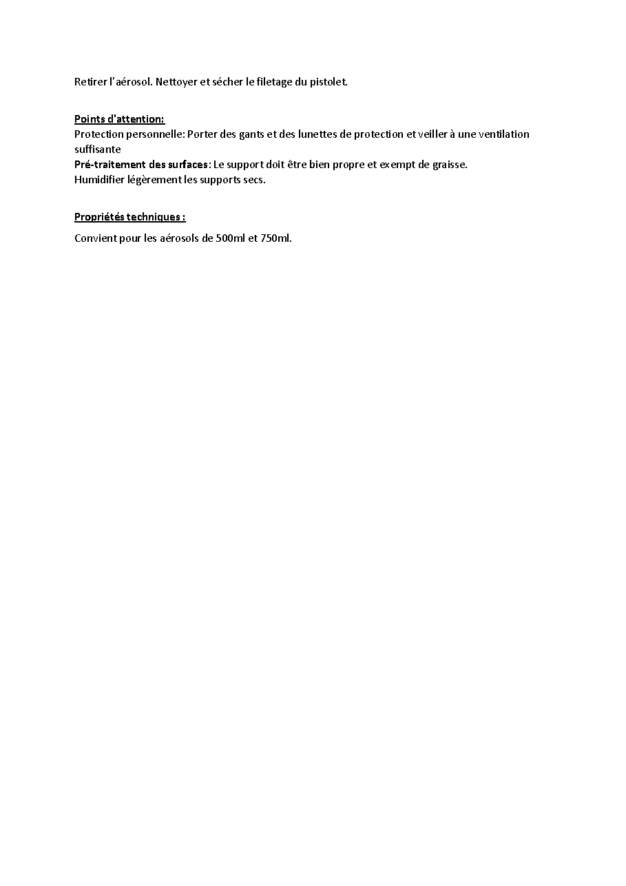 Fiche technique fournisseur