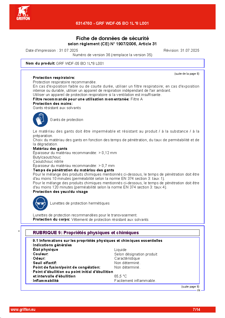Fiche technique fournisseur