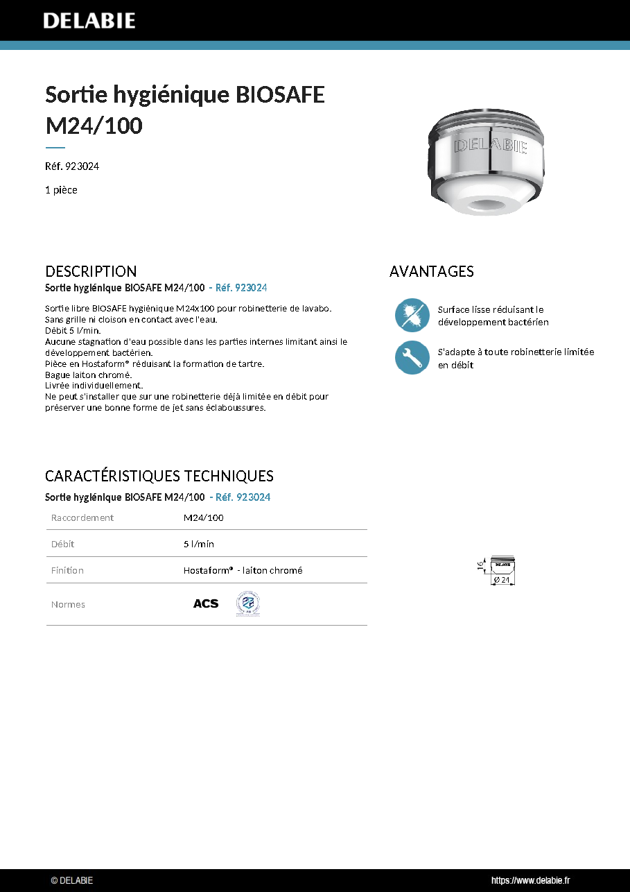 Fiche technique fournisseur