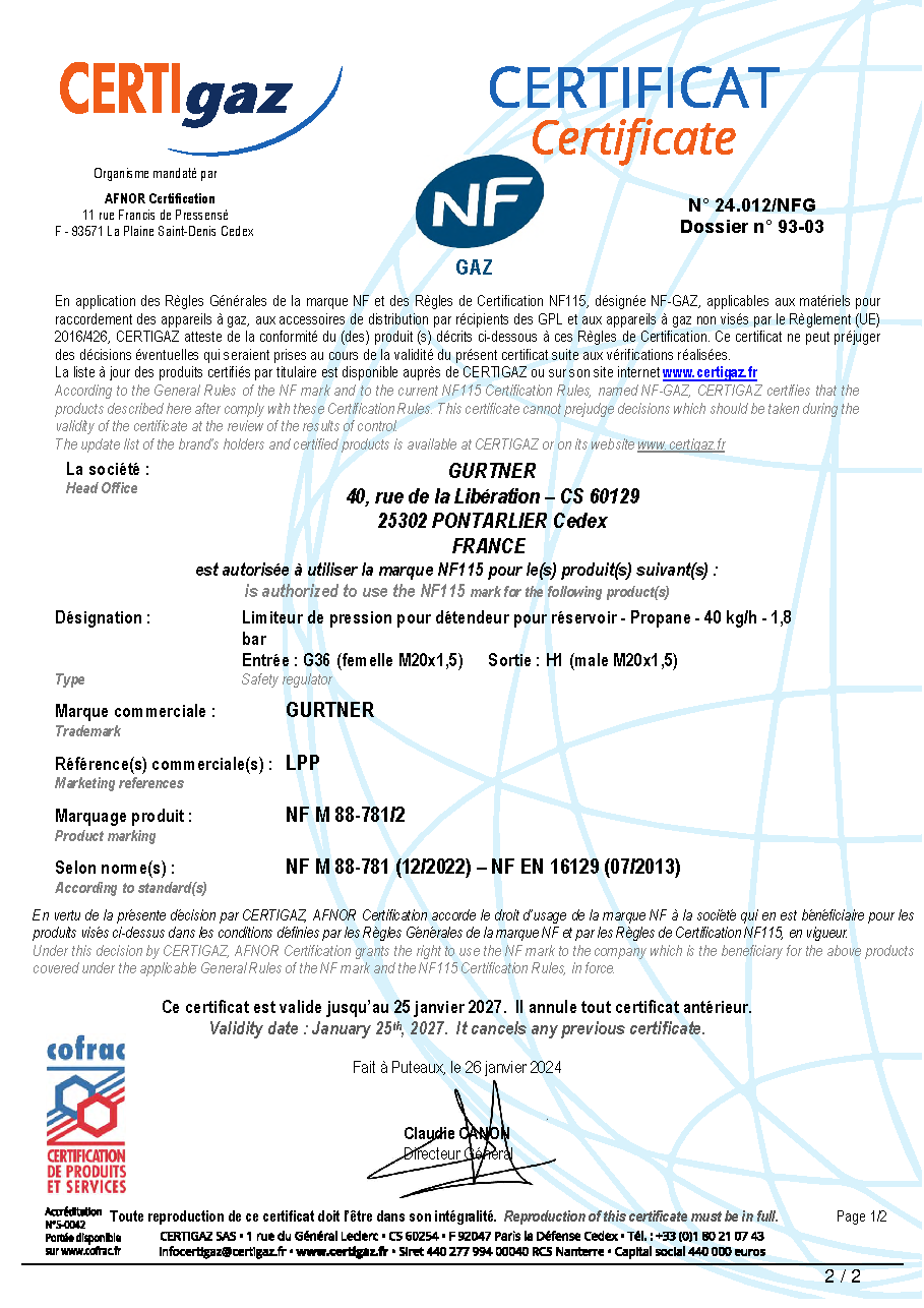 Fiche technique fournisseur