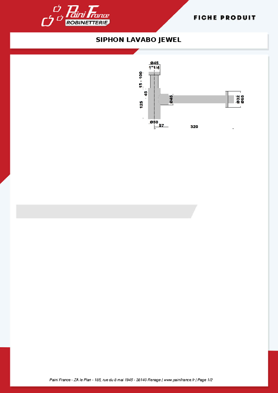 Fiche technique fournisseur