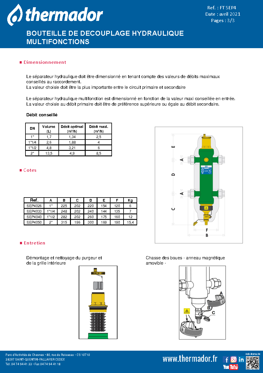Fiche technique fournisseur