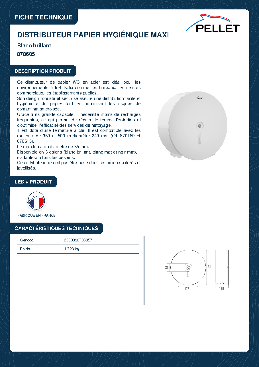 Fiche technique fournisseur