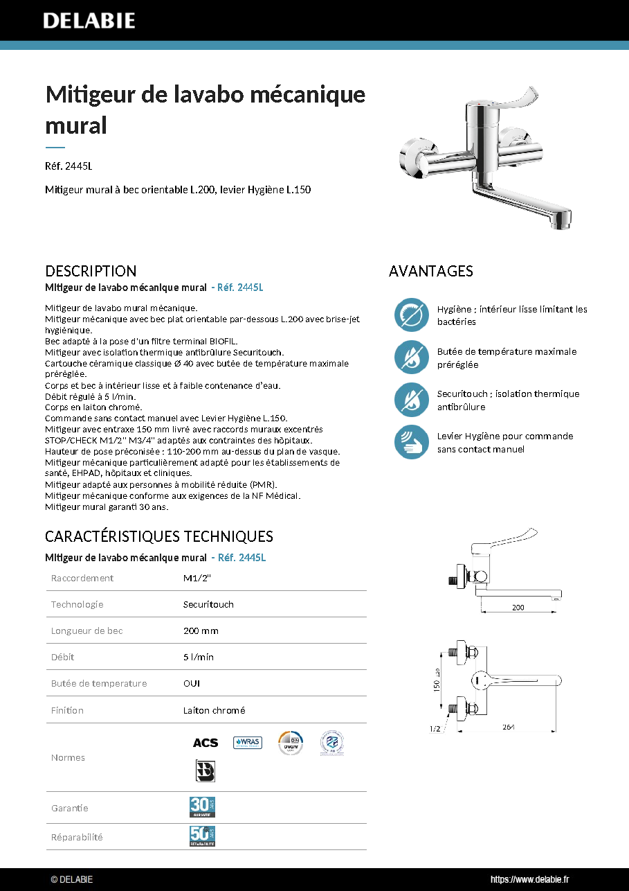 Fiche technique fournisseur