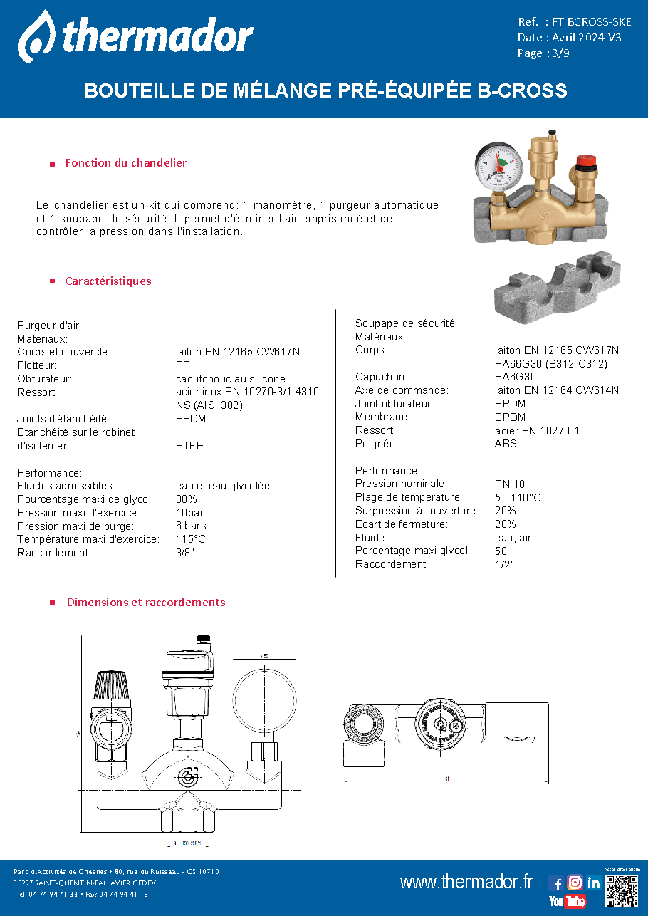 Fiche technique fournisseur