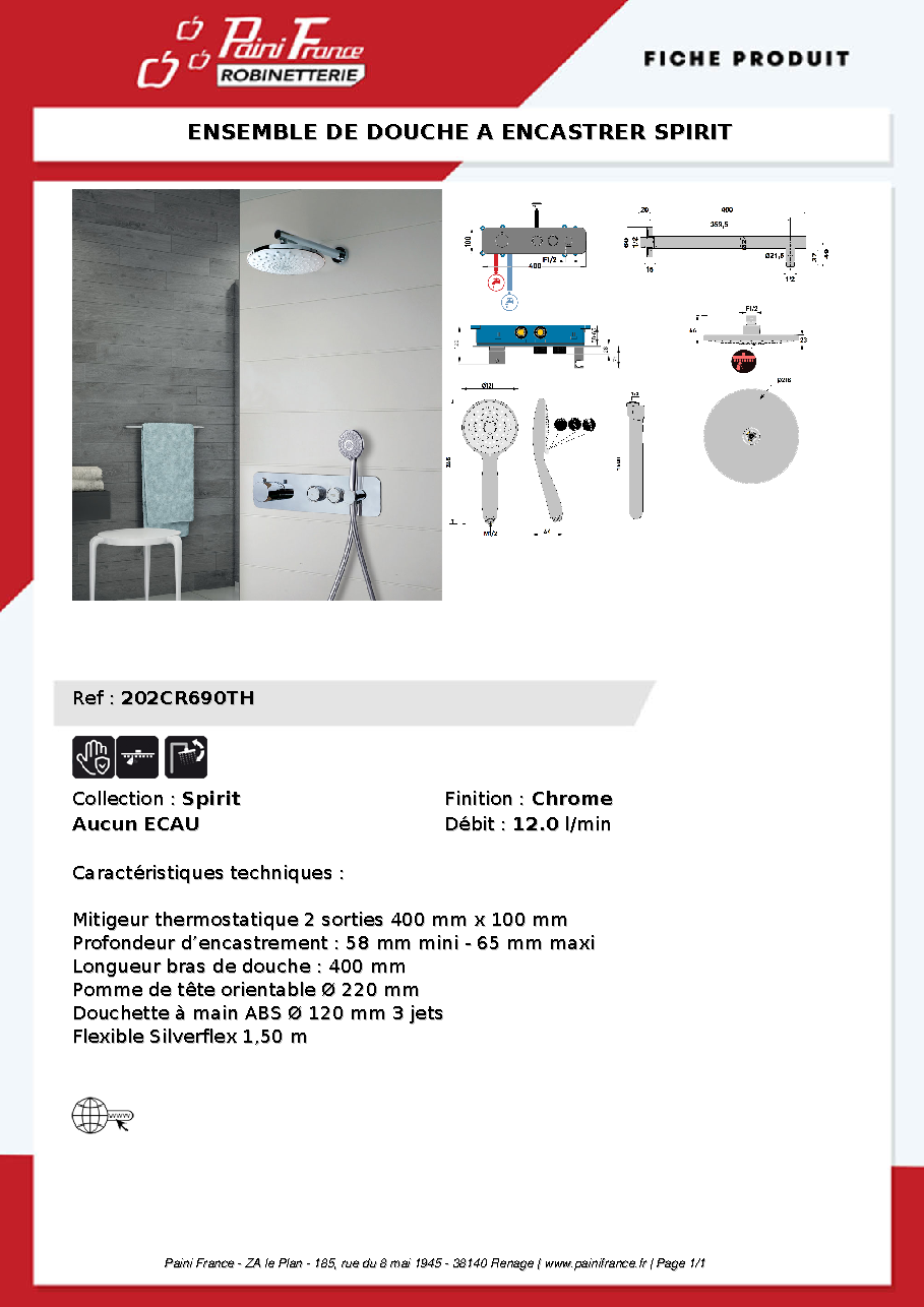 Fiche technique fournisseur