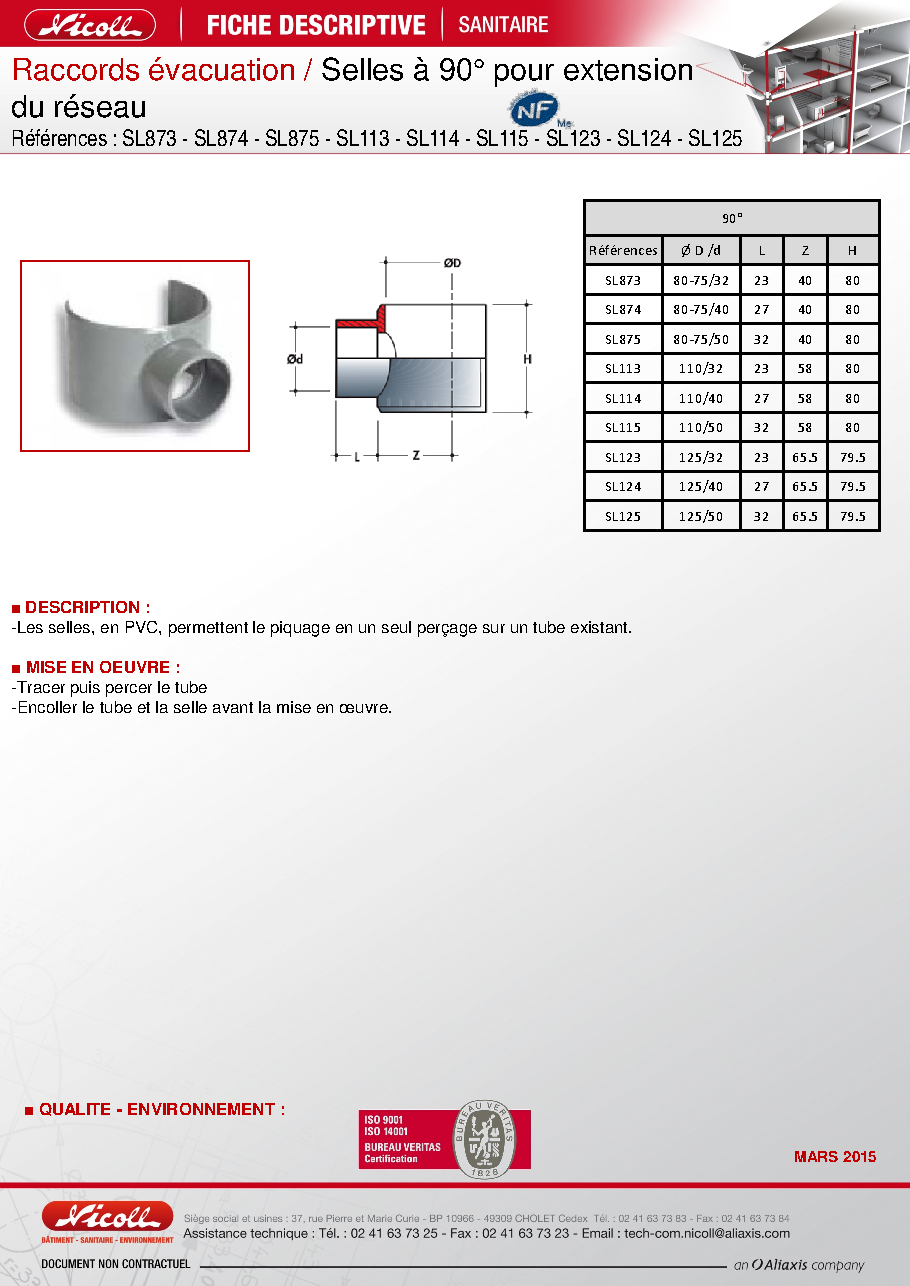 Fiche technique fournisseur