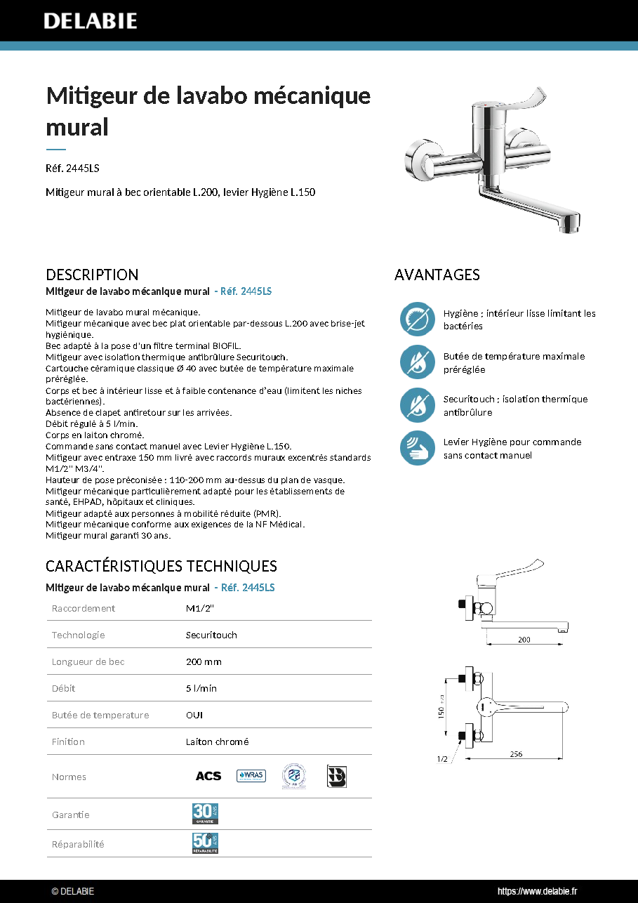 Fiche technique fournisseur