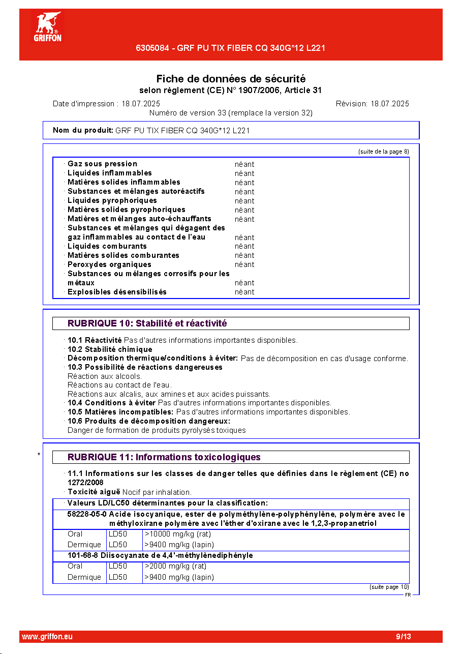 Fiche technique fournisseur