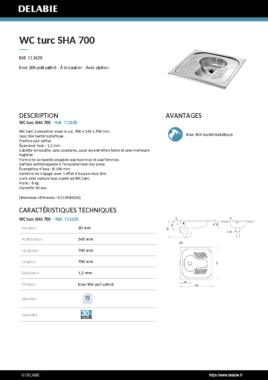 Fiche technique fournisseur
