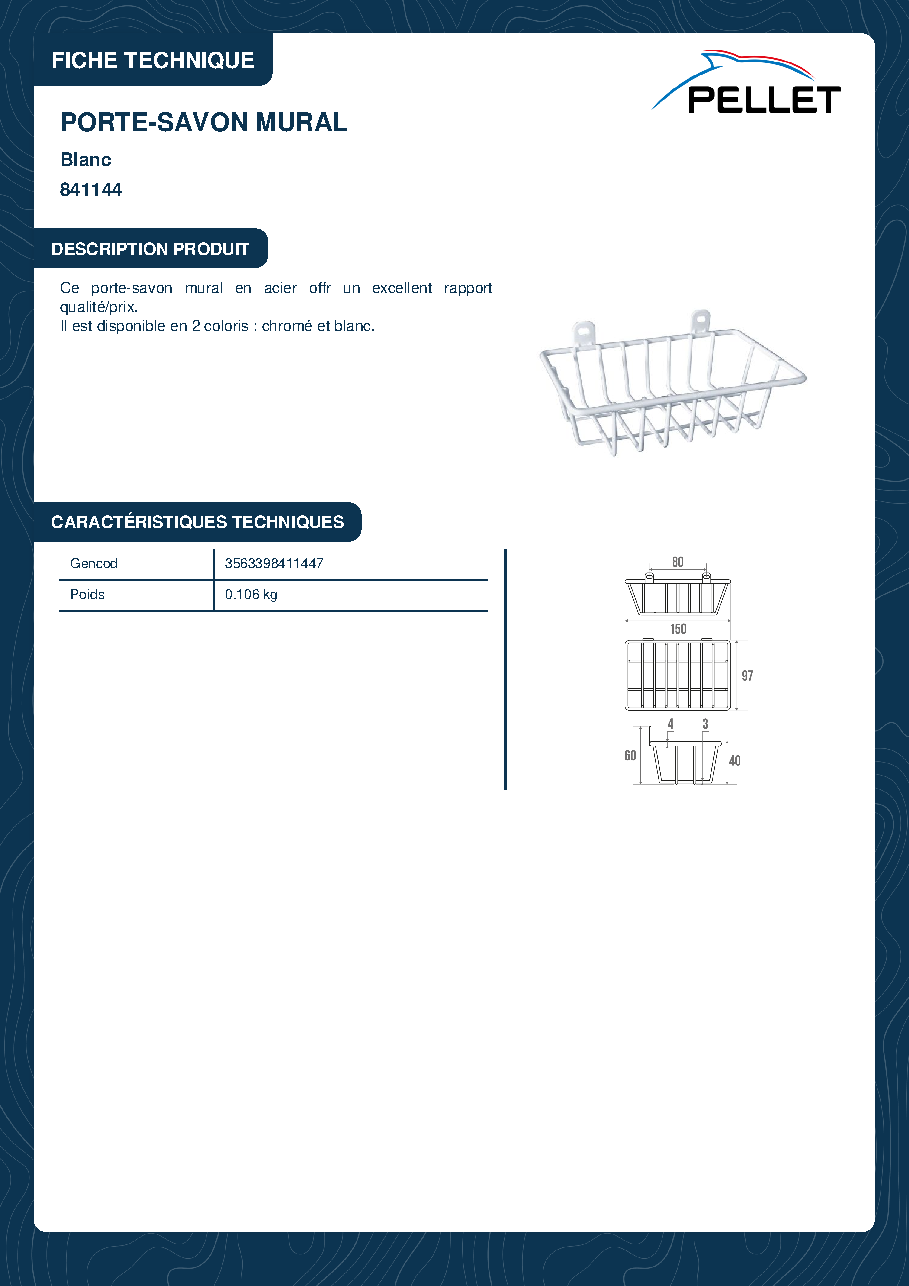 Fiche technique fournisseur