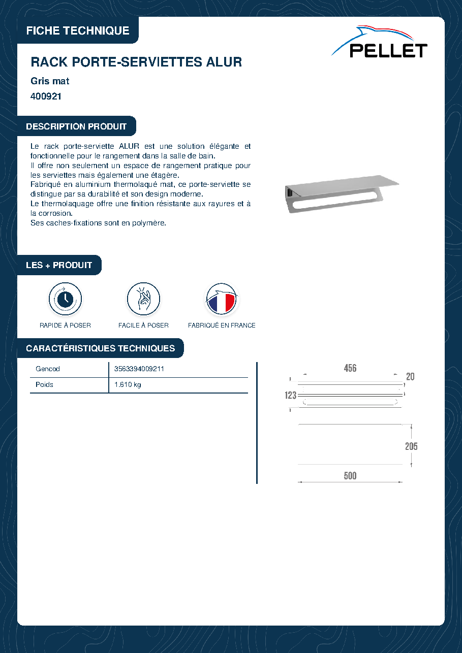 Fiche technique fournisseur