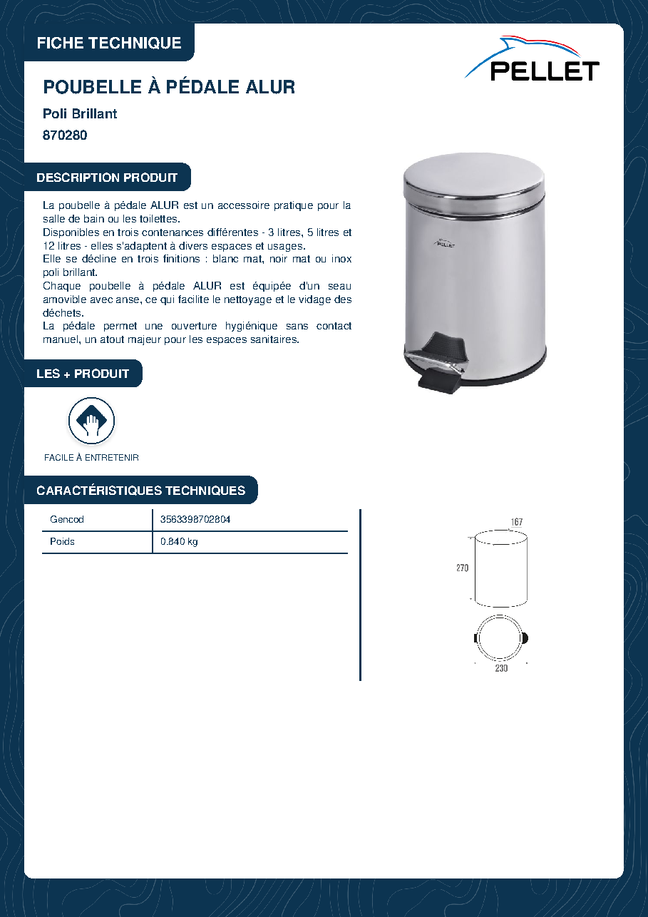 Fiche technique fournisseur