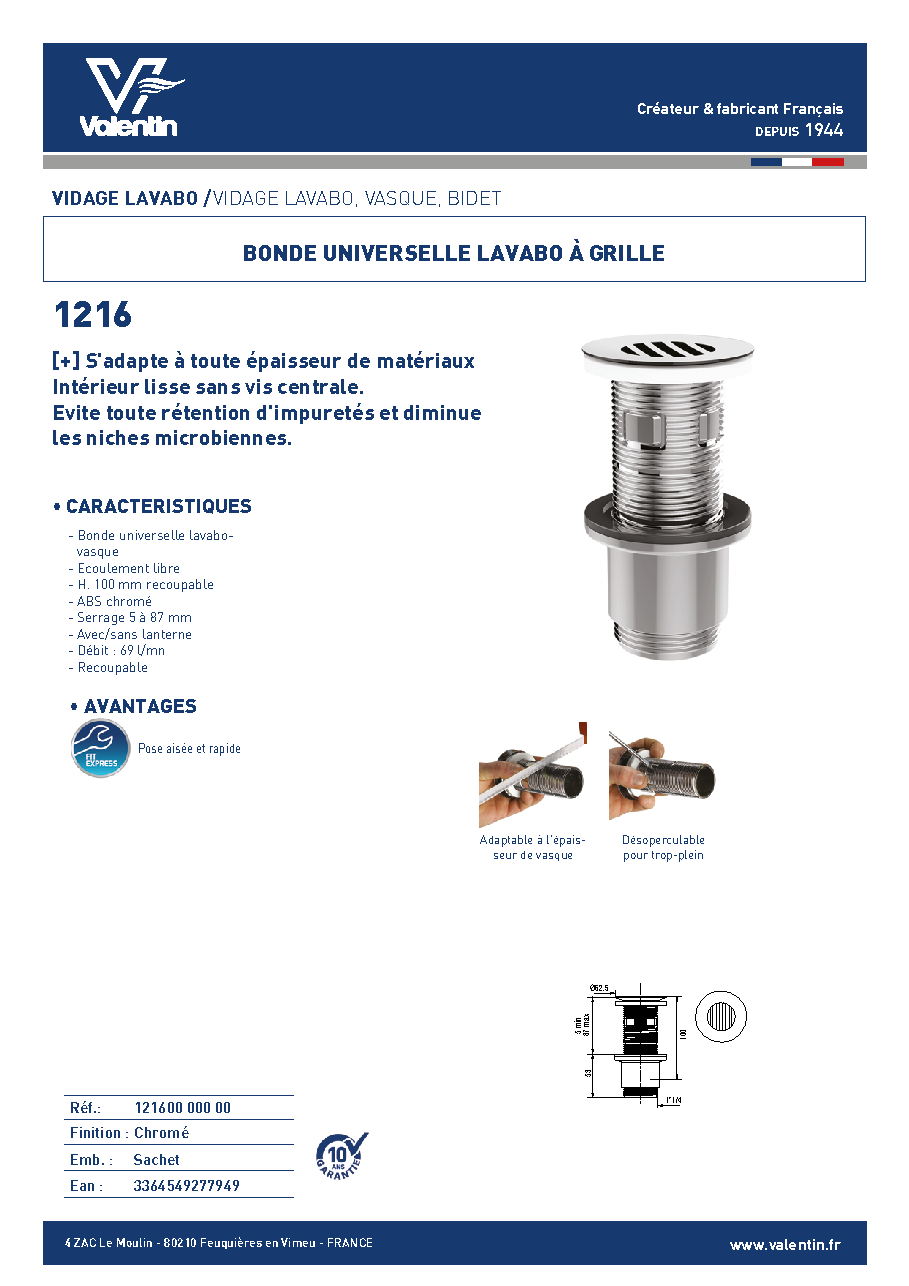 Fiche technique fournisseur