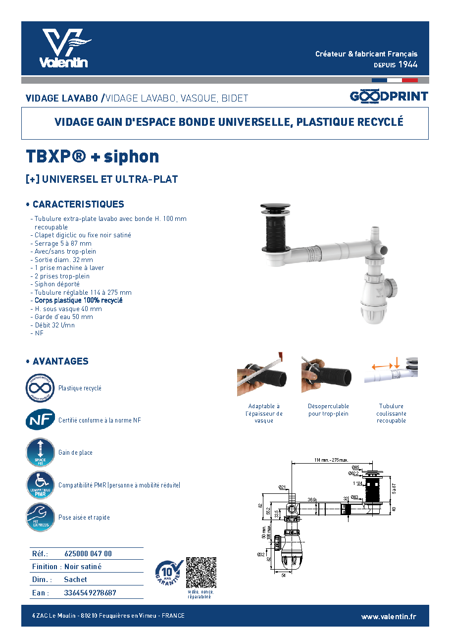 Fiche technique fournisseur