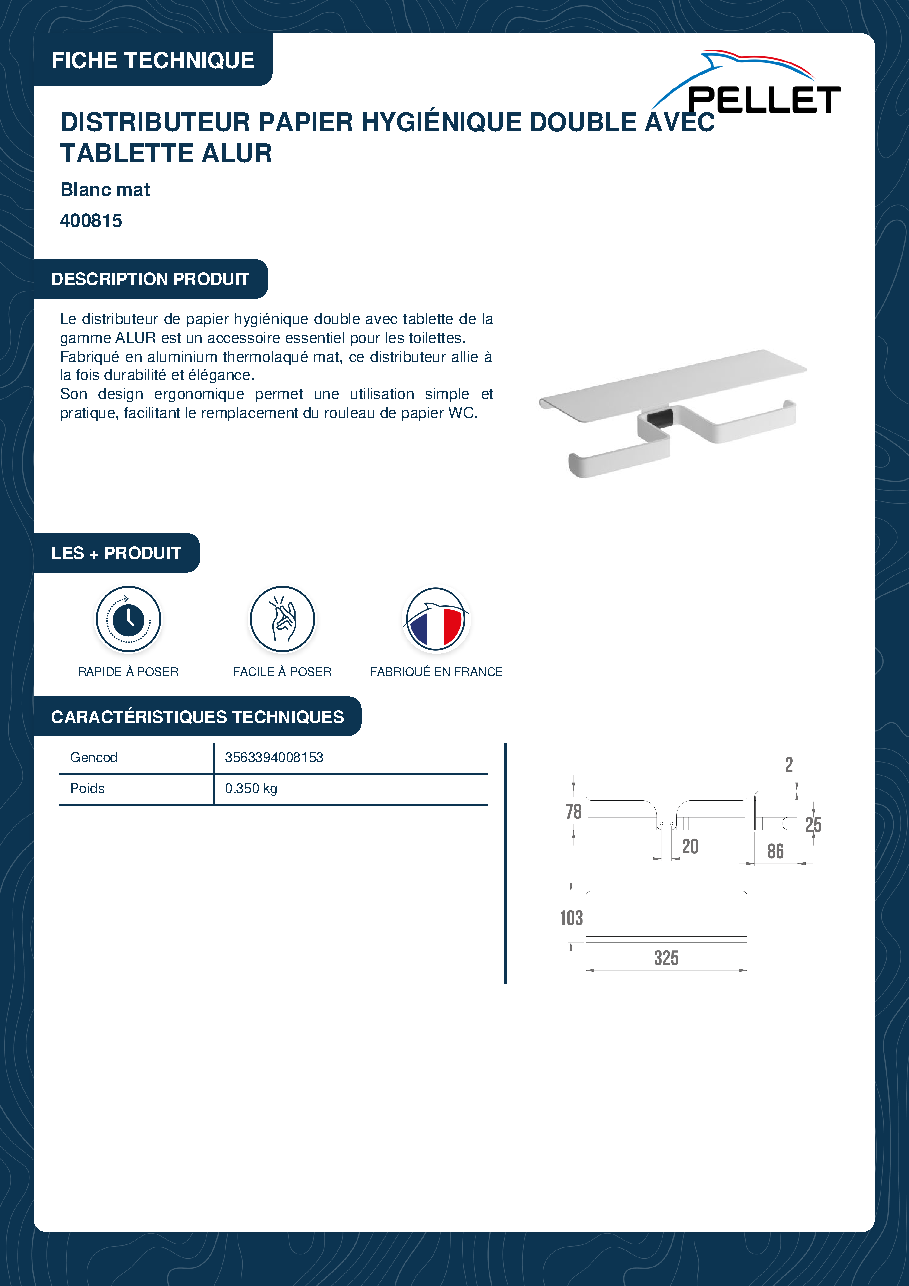 Fiche technique fournisseur