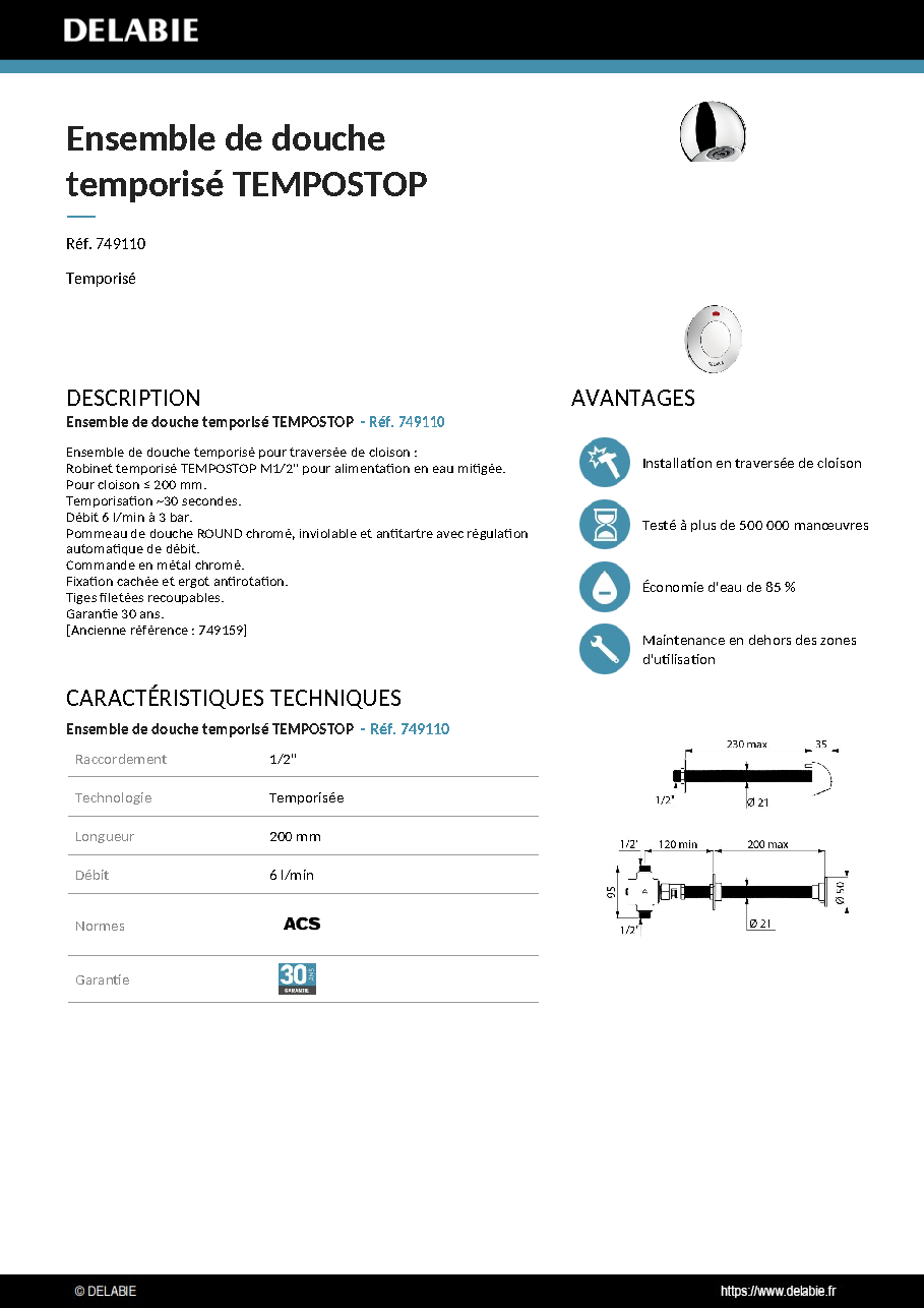 Fiche technique fournisseur