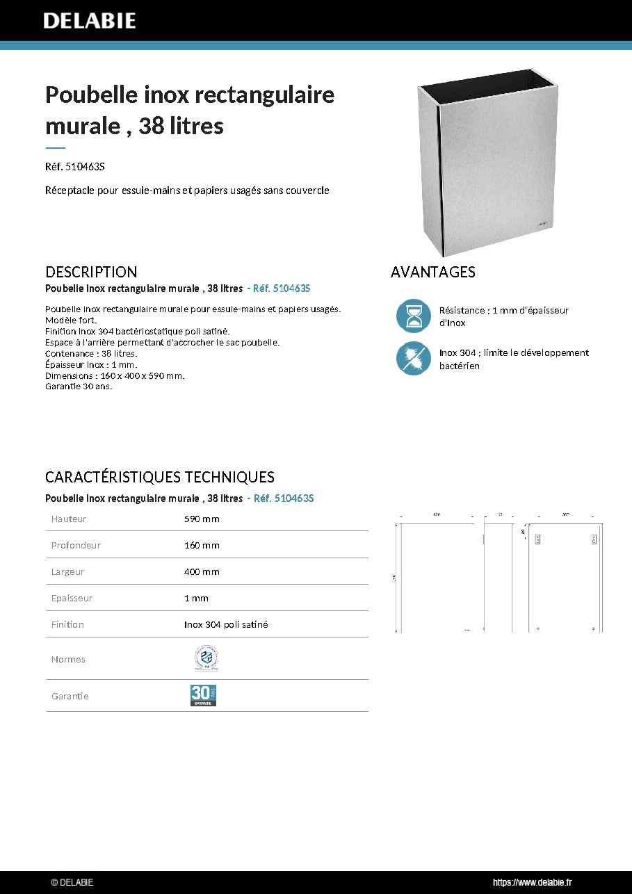 Fiche technique fournisseur
