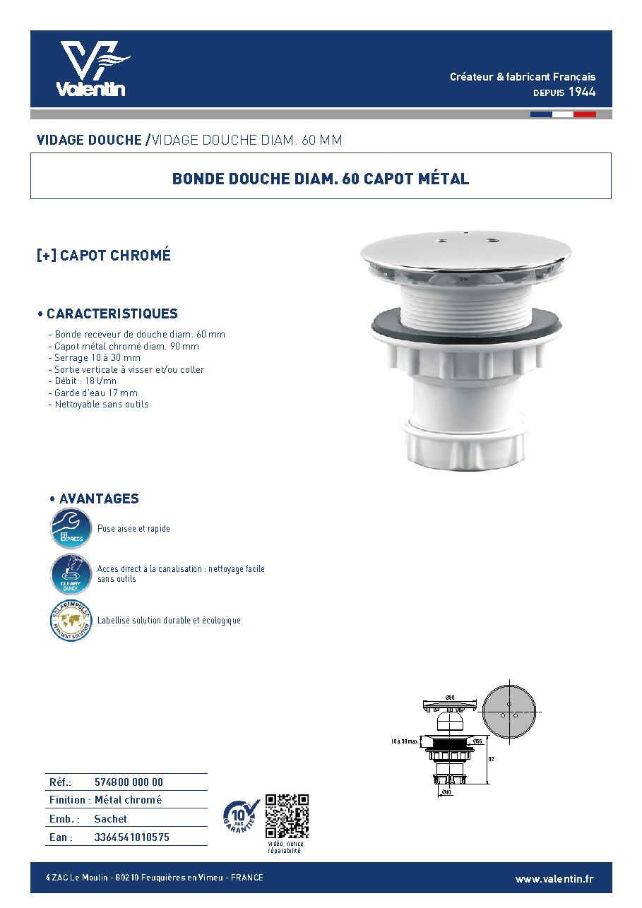 Fiche technique fournisseur