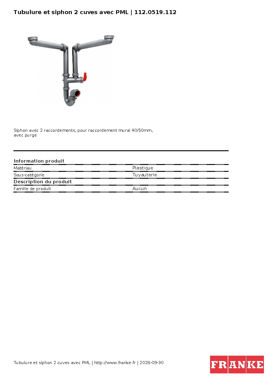 Fiche technique fournisseur