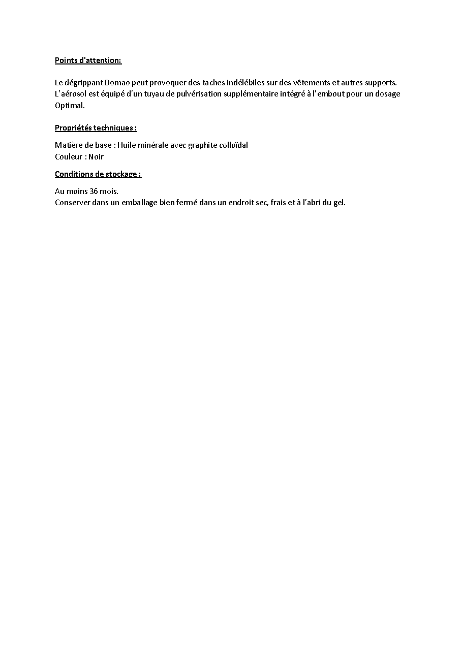 Fiche technique fournisseur